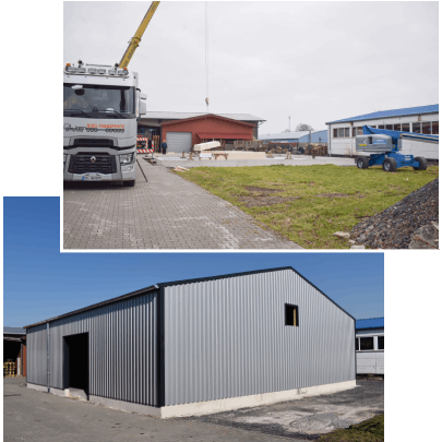 Eine neue Lagerhalle wurde in Betrieb genommen, um die Lagerkapazitäten auszubauen.